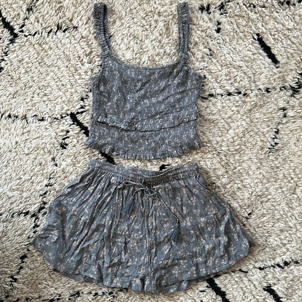 Cute floral tank and shorts set